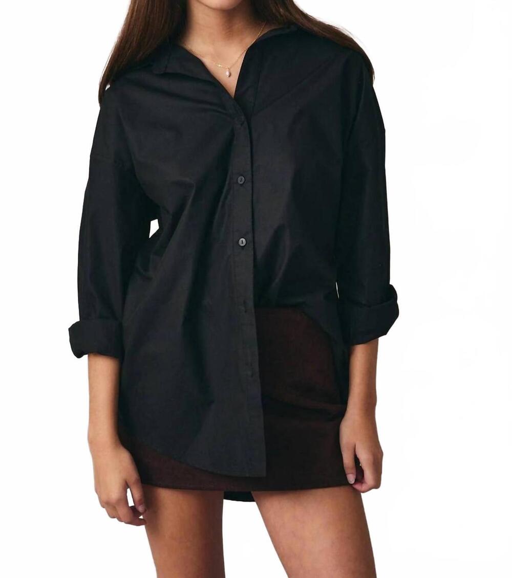 NEW SUNDAY EDITION josephine overfit shirt in black